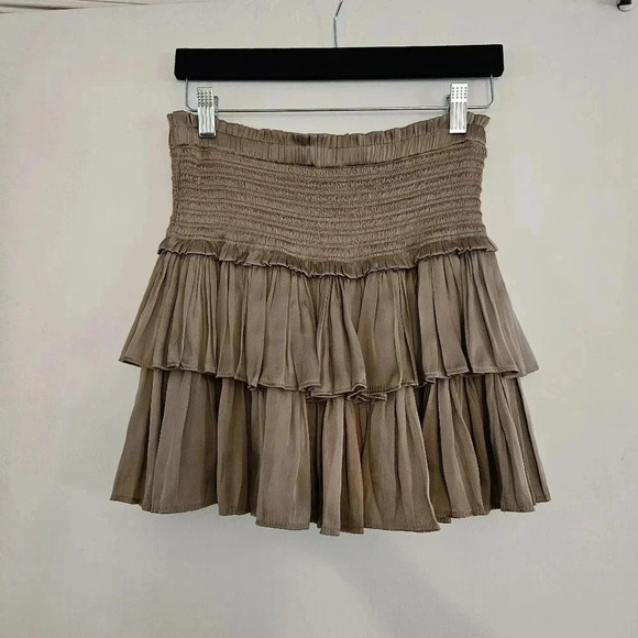 Pookie & Sebastian Mystra Silk Ruffle Skirt Size Large - Picture 5 of 5